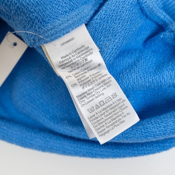 Madewell Terry Sweatshirt Cropped Oversized Blue - Picture 13 of 14